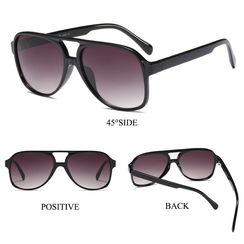 SIMPRECT Retro Oversized Sunglasses Women Fashion Gradient UV400 2021