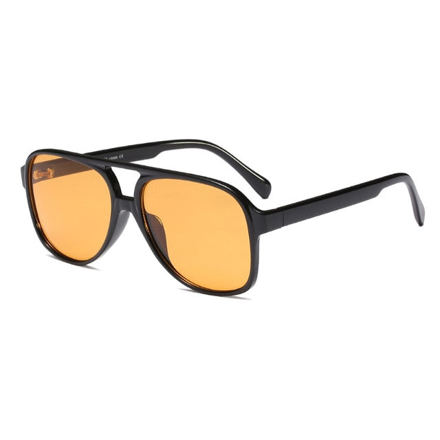 SIMPRECT Retro Oversized Sunglasses Women Fashion Gradient UV400 2021