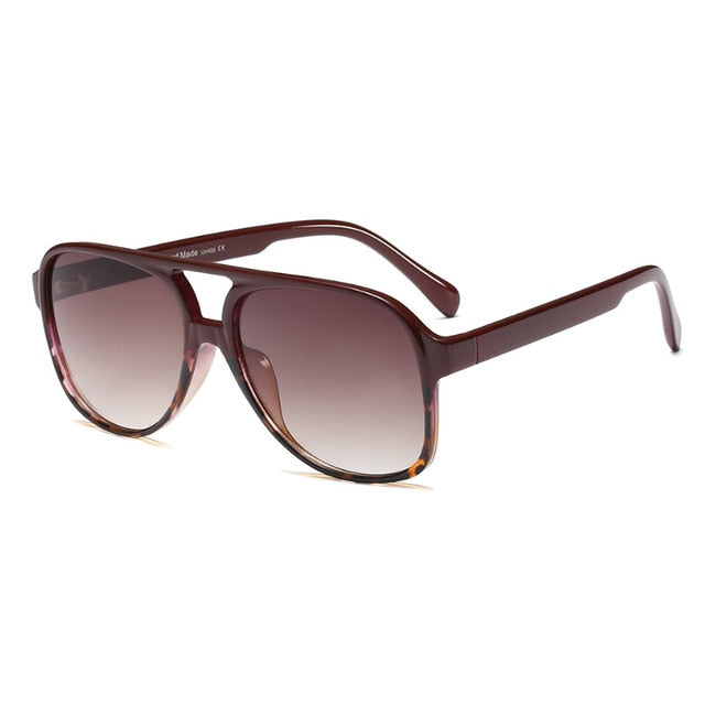 SIMPRECT Retro Oversized Sunglasses Women Fashion Gradient UV400 2021